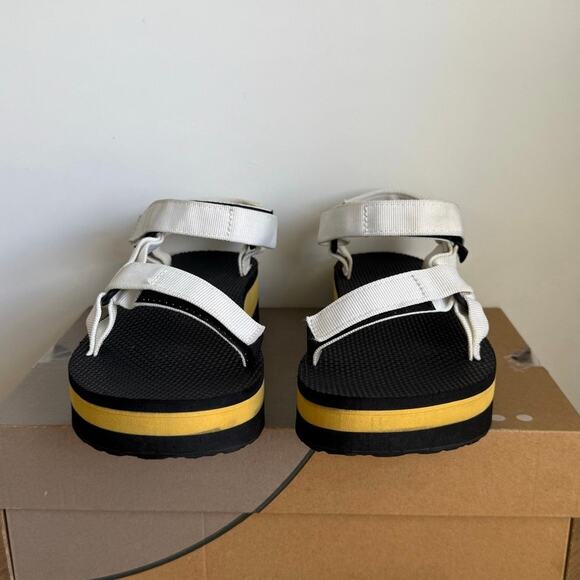 Teva Platform Black/Yellow Women Strap Sandals - SZ 10 - Picture 7 of 10